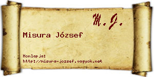 Misura József névjegykártya